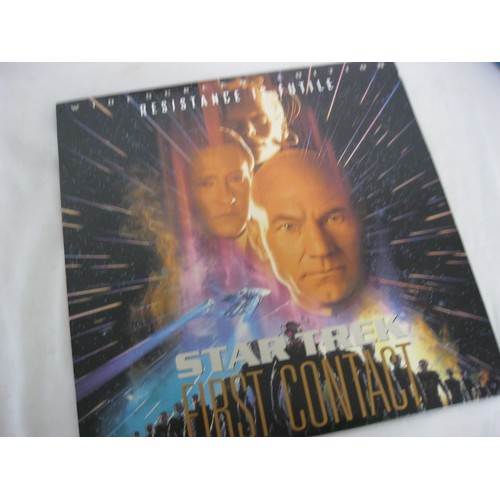 137 - 3 Star Trek laser discs comprising First Contact, Q Continuum and Generations