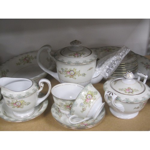 110 - A 40 plus dinning set of Japanese Swallow china in very good used condition .The set has eight dinne... 