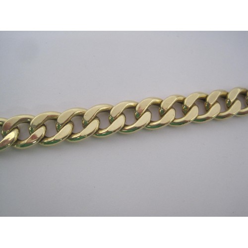 165 - A 9 carat imported gold bracelet of hollow curb links, length approx. 20cm, weight approx. 10.7g, st... 