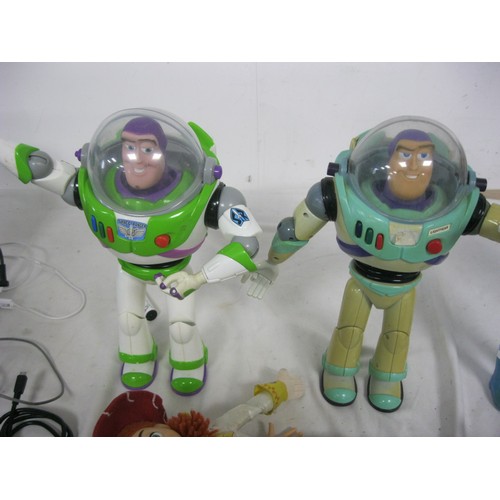 203 - A selection of Toy Story figures plus 2 Thunderbirds figures