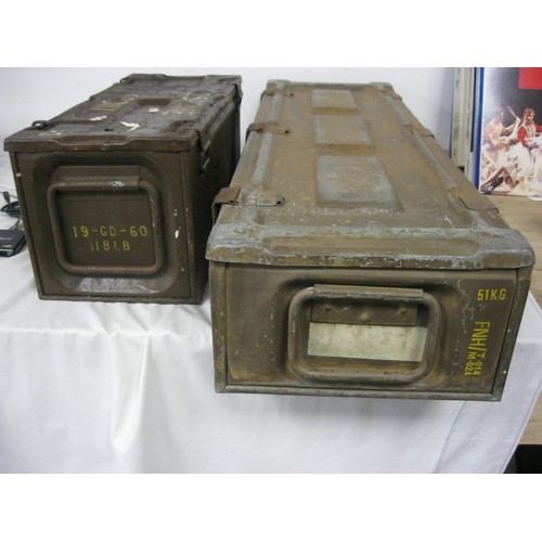 151 - A large and a small  military ammunition box