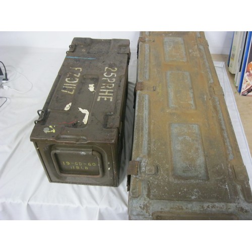 151 - A large and a small  military ammunition box