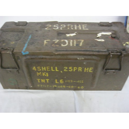 151 - A large and a small  military ammunition box