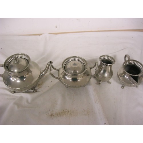 206 - A J Kurz & Co tiel tea & coffee set, 4 piece, and a Japanese porcelain teapot and jug