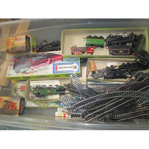 22 - A selection of prebuilt or part built kitmaster kits including a Beyer Garrett ,coach ,some Hornby s... 