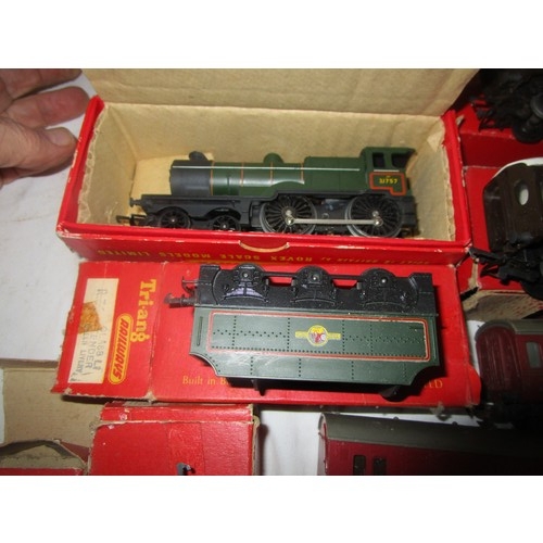 21 - A collection of Triang railways including a Jinty ,Diesel shunter ,Princess Elizabeth ,wagons ,Custa... 