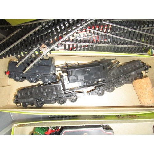 22 - A selection of prebuilt or part built kitmaster kits including a Beyer Garrett ,coach ,some Hornby s... 