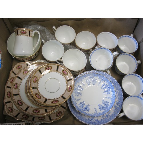 231 - A Paragon tea service, complete except no teapot, plus another tea service in blue and white