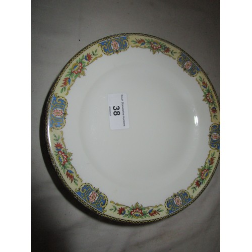 38 - Seven Limoges breakfast or larger cake plates in good overall sound condition, having had only very ... 