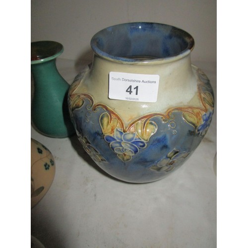 41 - A Royal Doulton Bulbous vase along with a selection of other ceramics from Rye, Copeland Spode  and ... 