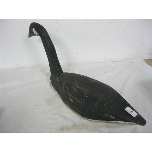 9 - A hand cut and painted wooden Canada Goose decoy