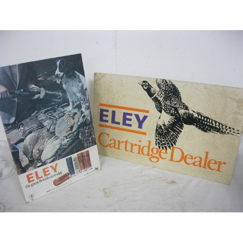 11 - A pair of Eley Cartridges cardboard advertising signs: 