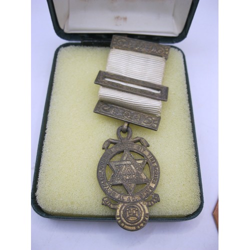 59 - A selection of sterling silver Masonic jewels, comprising a Richard Bond Lodge #8281 with Founder's ... 