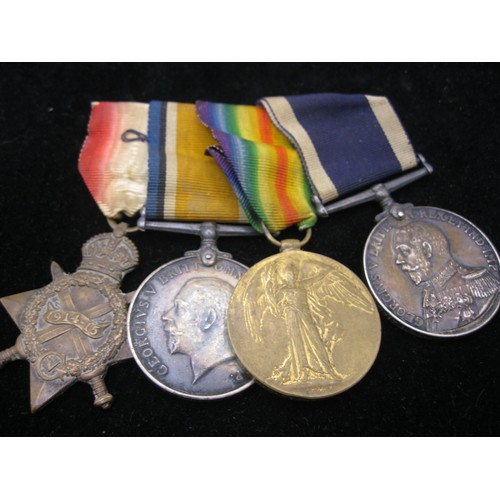 60 - HMS Victory interest - A WW1 Group of 4 medals comprising a George V Naval Long Service & Good Condu... 