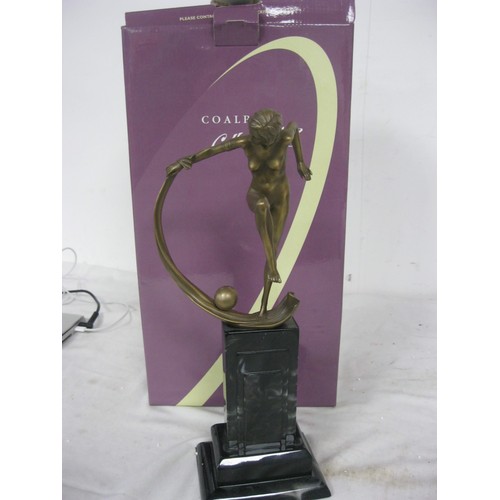 69 - A Coalport Collectables 'Dance at Dawn' art deco bronze resin figure, boxed and in mint condition