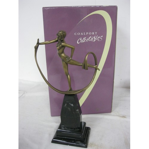 68 - A Coalport Collectables 'Spellbound' art deco bronze resin figure, boxed and in mint condition