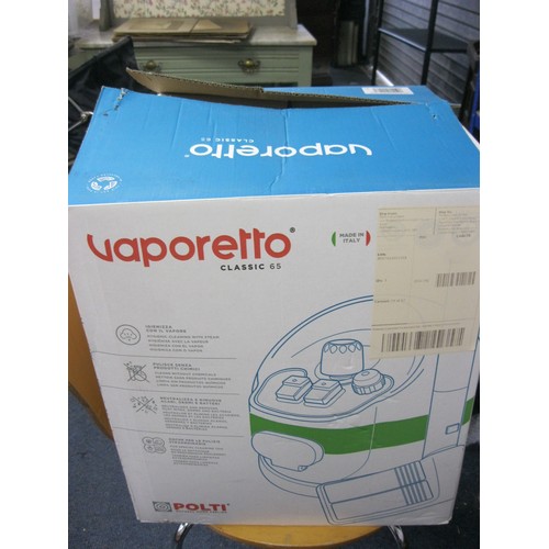 79 - A Vaporetto Classic 65 steam cleaner, boxed and in working order, complete. Vendor advises it has be... 