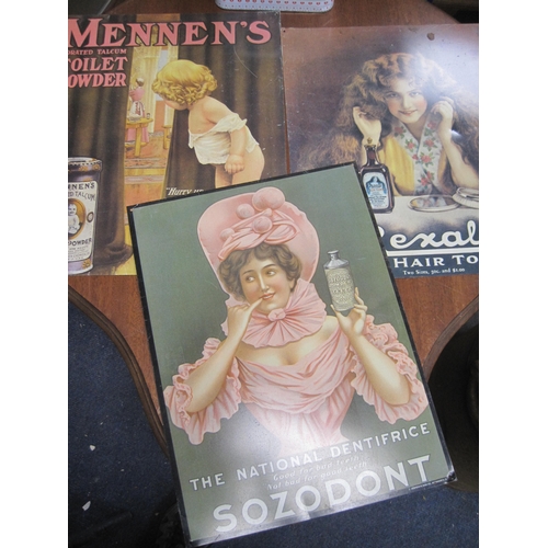 125 - 3 reproduction tin plate advertisements