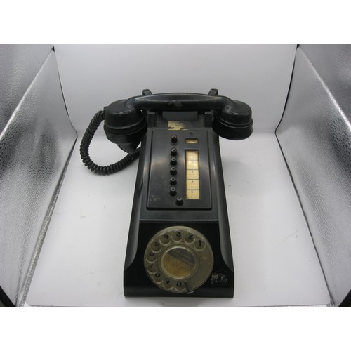 144 - Vintage black Bakelite Intercom Telephone No1/1A Rotary Dial with London Number