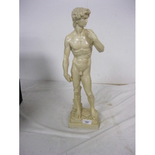 160 - Resin Statue of David 18in tall