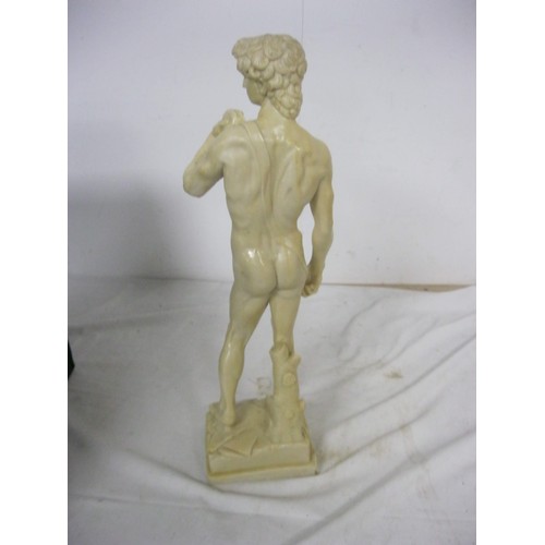 160 - Resin Statue of David 18in tall