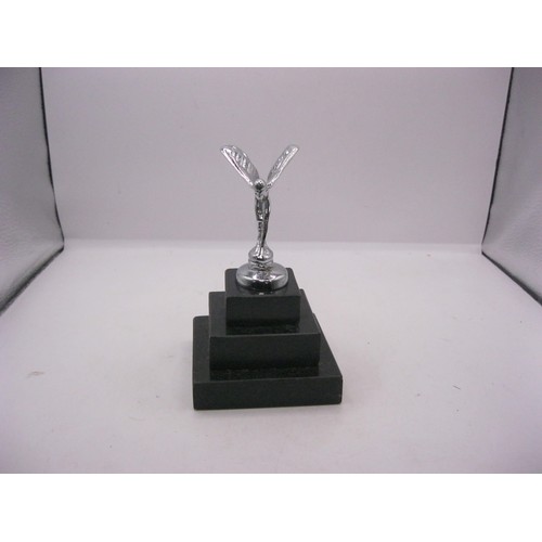 172 - Mounted Spirit of Ecstasy figure approx 4in height