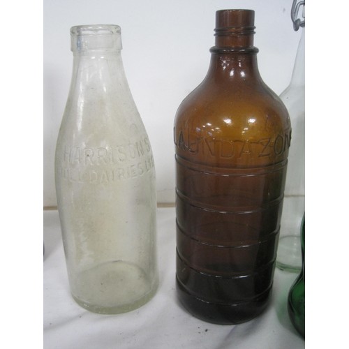 146 - A lovely selection of Glass bottles including Bournemouth South western, Eldridge Pope, Lucky Budda,... 