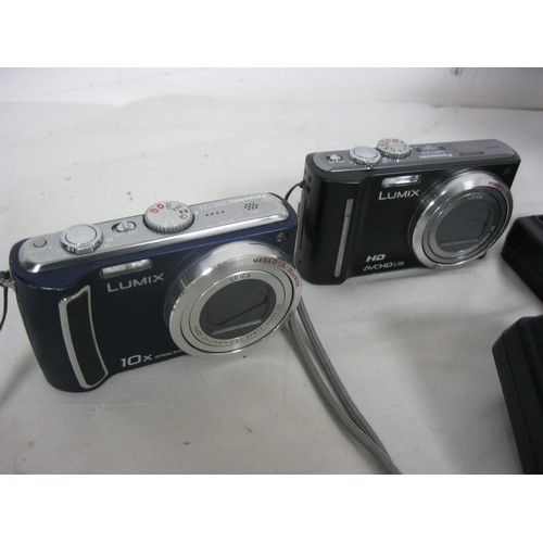 206 - A Panasonic Lumix TZ5 Digital Camera, with charger, plus a Panasonic Lumix TZ10, with charger, etc