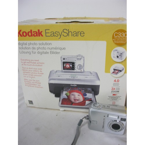 205 - A Kodak Easyshare digital camera and printer, boxed, a Kodak Instant Film EK2 in original box and pa... 