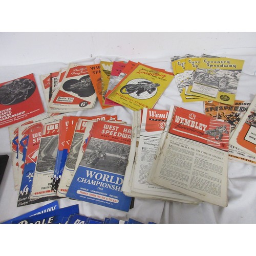 8 - A stack of Poole and other Speedway programmes dating from 1950 to about 1960 including West Ham, Co... 