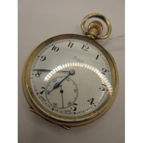 2 - A Limit open-faced pocket watch with Swiss mechanism in a 14 carat gold plated case, in full working... 