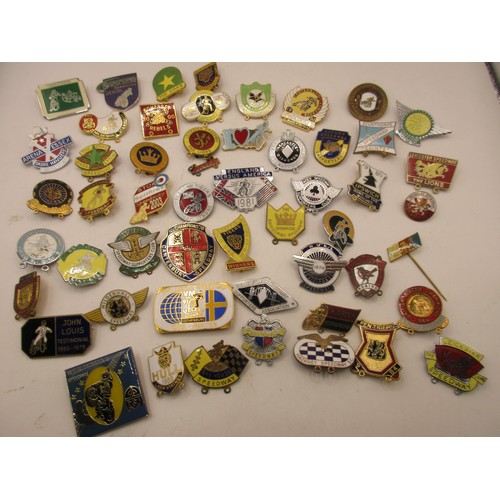 5 - A quantity of 50+ vintage enamel speedway badges from UK teams