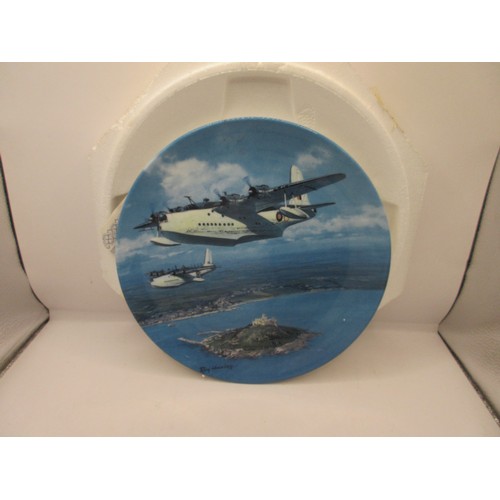 157 - A tray of collectors plates of mainly WW2 aviation themes