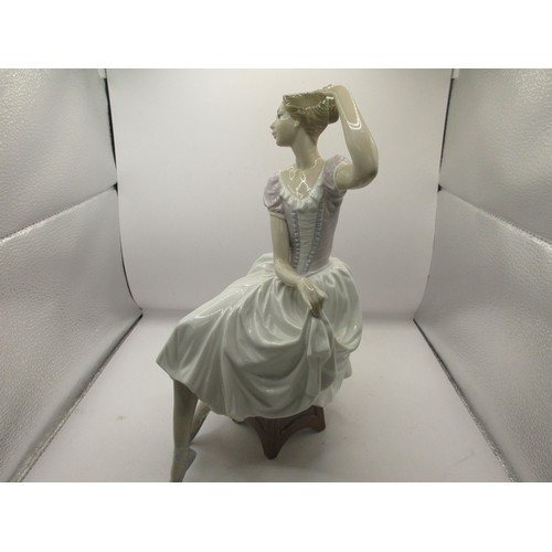 159 - Lladro figure 'Weary ballerina' seated dancer 5275, height 30cm