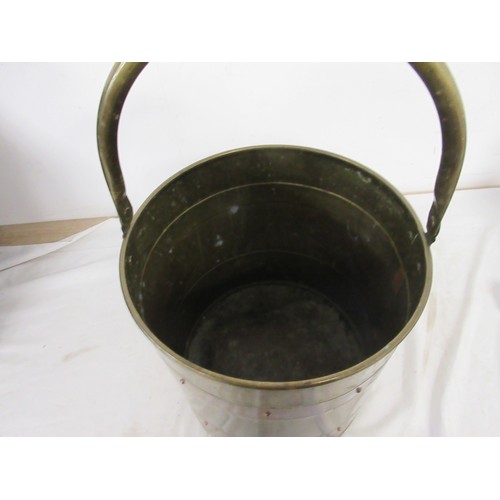 172 - A brass and copper banded coal bucket or scuttle, height 29cm