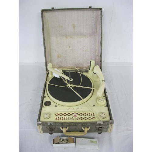 127 - A Regentone Handy-Gram portable record player with BSR Monarch three speed record changer