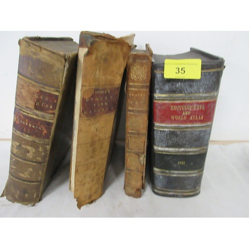 35 - 532 Books: 1932 edition Encyclopaedia & World Atlas, 1821 edition A Digested Index to the Term Repor... 