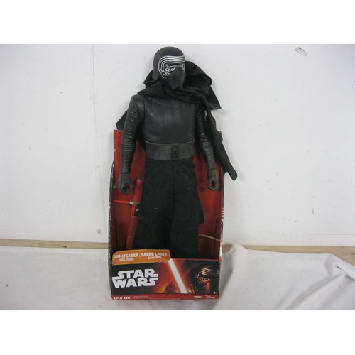 133 - A Large Kylo Ren figuring 18inches along with his lightsaber in original packaging and has never bee... 