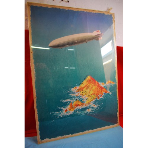 40 - Iconic pre WW2 German Zeppelin travel poster designed by Jupp Wiertz (1888-1939) in 1936. Published ... 