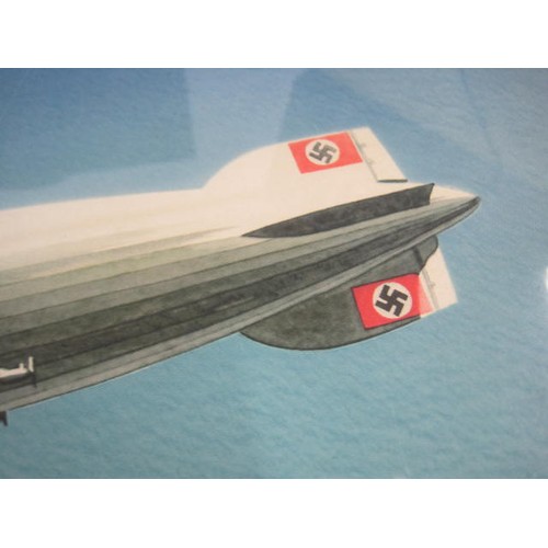 40 - Iconic pre WW2 German Zeppelin travel poster designed by Jupp Wiertz (1888-1939) in 1936. Published ... 