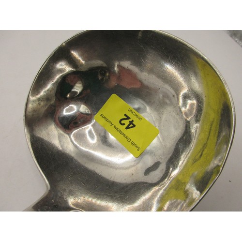 42 - A substantial sterling silver ladle in overall good order (slight denting to bowl), monogrammed 'S' ... 