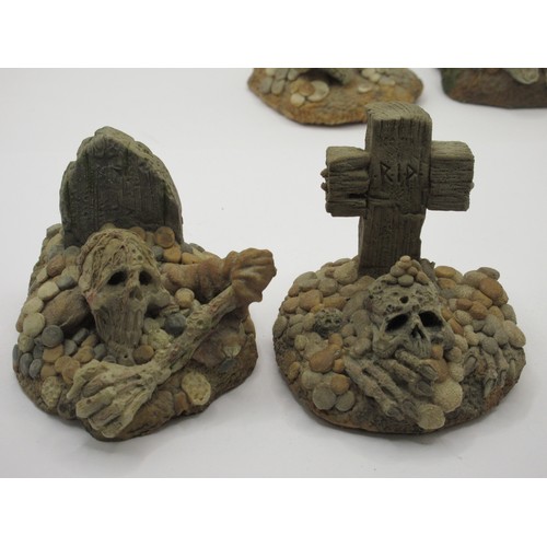 113 - Clarecraft Terry Pratchett's Discworld resin figure Death as Beau Nidle, together with six other sma... 