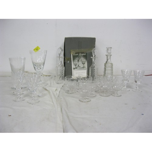 37 - Two signed and numbered commemorative goblets, and other assorted glassware.  An HM Queen Elizabeth ... 