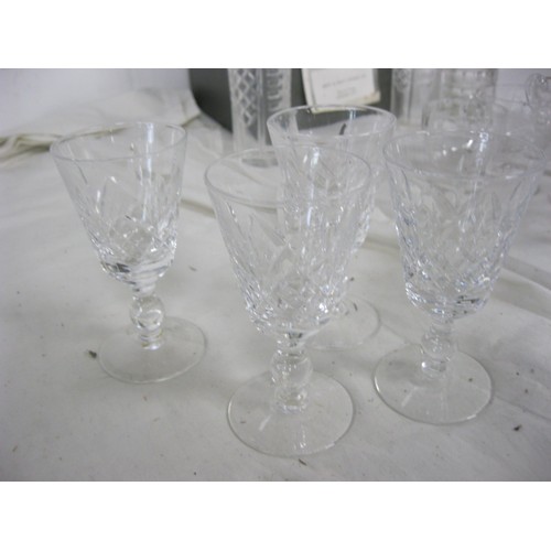 37 - Two signed and numbered commemorative goblets, and other assorted glassware.  An HM Queen Elizabeth ... 