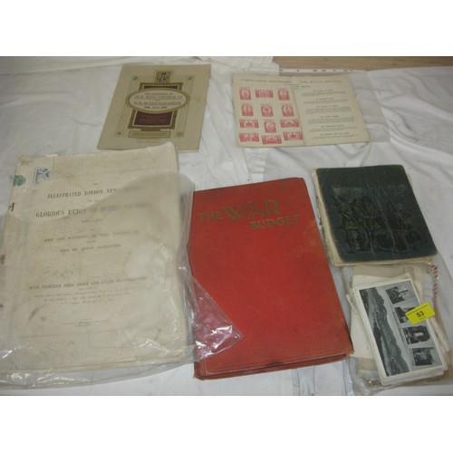 53 - Mixed lot of Ephemera and a Stamp Album