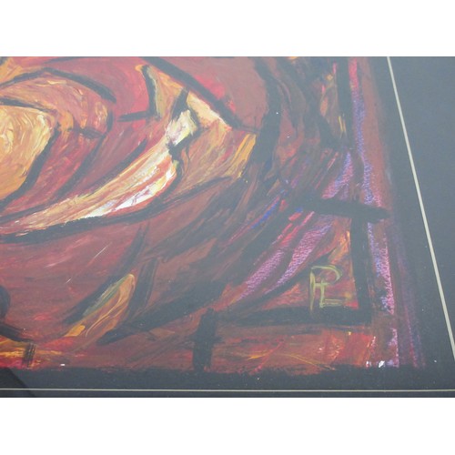 56 - F&G Abstract Acrylic by Pamela Leatherhead (b.1928)