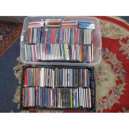 116 - Two crates of CDs, rock, pop, Status Quo, 1960s, etc