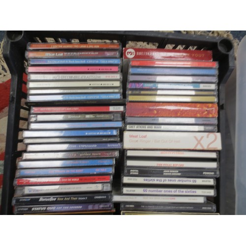 116 - Two crates of CDs, rock, pop, Status Quo, 1960s, etc