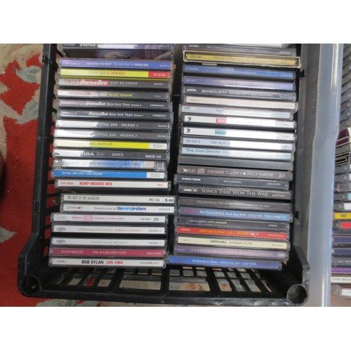 116 - Two crates of CDs, rock, pop, Status Quo, 1960s, etc