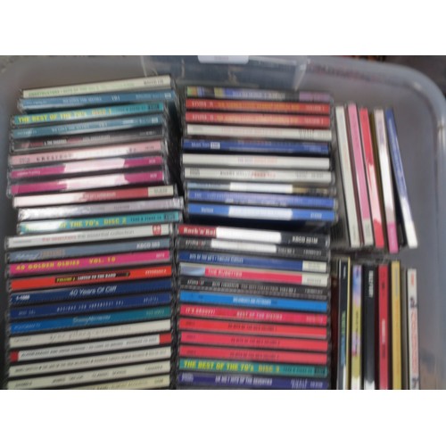 116 - Two crates of CDs, rock, pop, Status Quo, 1960s, etc